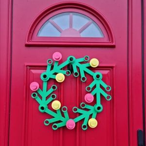 Lego Christmas Wreath with hanger
